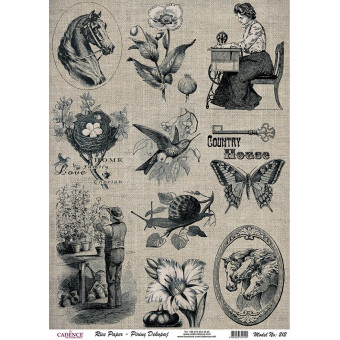 CADENCE DECOUPAGE RICE PAPER A4 - 212