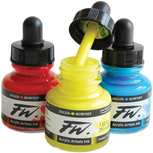 DALER ROWNEY ACRYLIC INK FW 29.5 ML - LEMON YELLOW 160029651