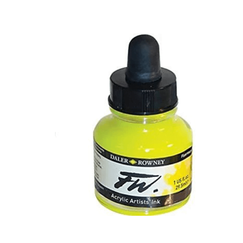 DALER ROWNEY ACRYLIC INK FW 29.5 ML - FLUO YELLOW 160029663