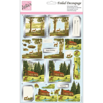 DOCRAFTS FOILED DECOUPAGE - DEER VALLEY ANT 169941
