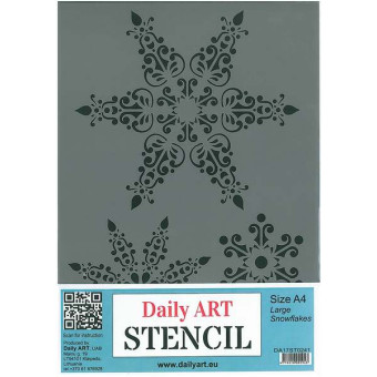 DAILY ART УНИВЕРСАЛЕН ШАБЛОН А4 LARGE SNOWFLAKES DA17ST0241