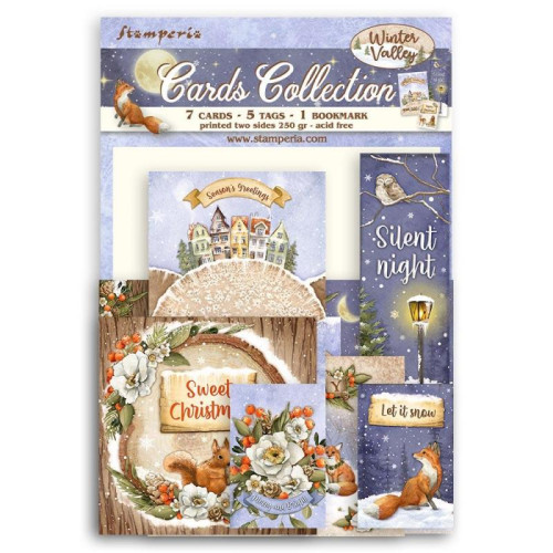 STAMPERIA WINTER CARDS COLLECTION - SBCARD19