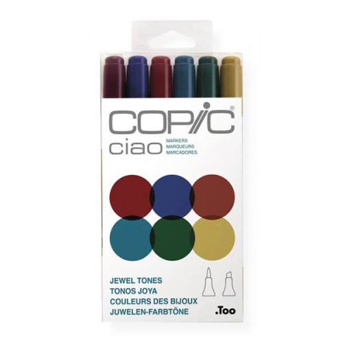 COPIC CIAO SET - 6 COLORS JEWEL TONES