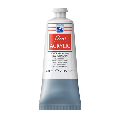 L&B ACRYLIC PAINT FINE 60 ML - RED VIRMILLON 393