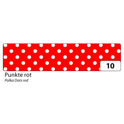FOLIA WASHI TAPE - ЛЕПЕНКА ЗА ДЕКОРАЦИЯ - ЧЕРВЕНО НА ТОЧКИ