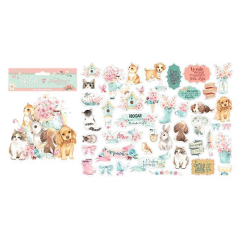STAMPERIA CARDBOARD FIGURES FOR DECORATION 46 PCS. DFLDC29