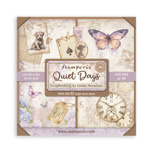 STAMPERIA QUIET DAYS БЛОКЧЕ 30,5/30,5 СМ - SBBXLB31