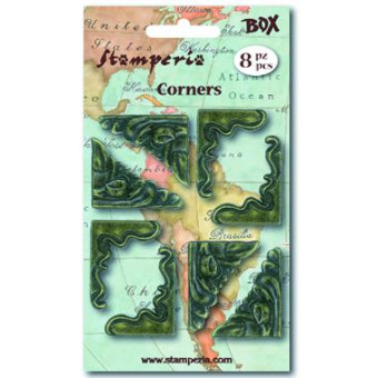 STAMPERIA ACCESSORIES - METAL CORNERS 8 PCS. SBA33