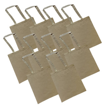 NEWART COTTON BAGS NATURAL COLOR 38/42 CM. - 10 PIECES