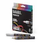 LIQUITEX АКРИЛНИ МАРКЕРИ КОМПЛЕКТ 8X2MM - METALLIC