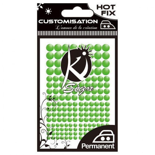 KI-SIGN HOT FIX DUO METAL FORMS 3-6 ММ 176 БР - FLUO GREEN