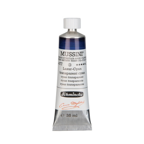 SCHMINCKE OIL PAINT 35 ML MUSSINI TRANSPARENT CYAN