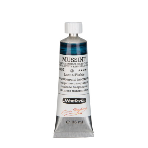 SCHMINCKE OIL PAINT 35 ML MUSSINI TRANSPARENT TURQUOISE