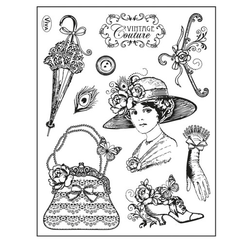 VIVA DECOR SILICONE STAMPS - VINTAGE COUTURE