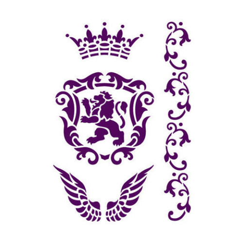 VIVA DECOR УНИВЕРСАЛЕН ШАБЛОН A5 - CROWN, LION, WINGS
