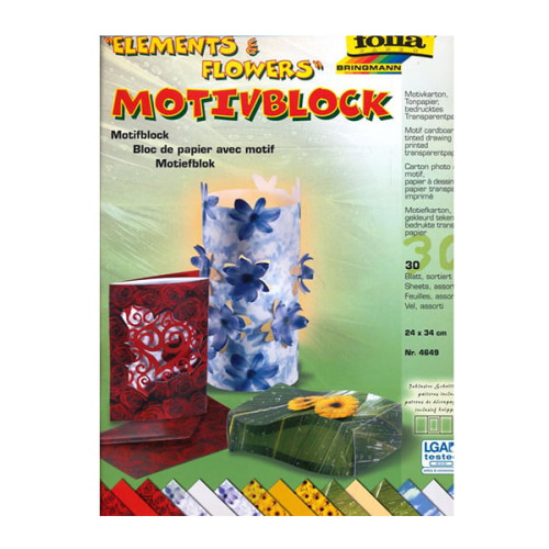 FOLIA БЛОКЧЕ С МОТИВИ ЗА ДЕКОРАЦИЯ ЕЛЕМЕНТИ 24/34 СМ 30 Л.