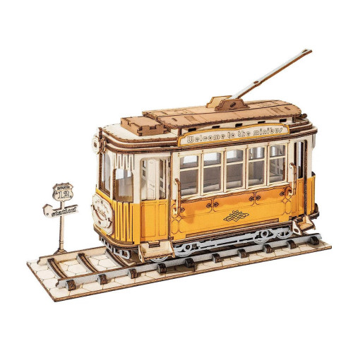 ROBOTIME 3D WOODEN PUZZLE TRAMCAR 145 PIECES TG505