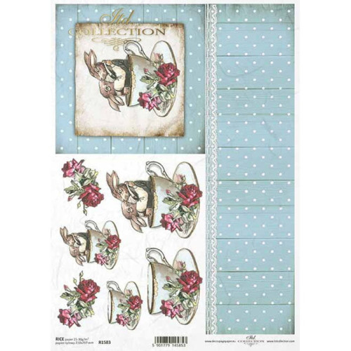 ITD COLLECTION DECOUPAGE RICE PAPER A4 - R1583