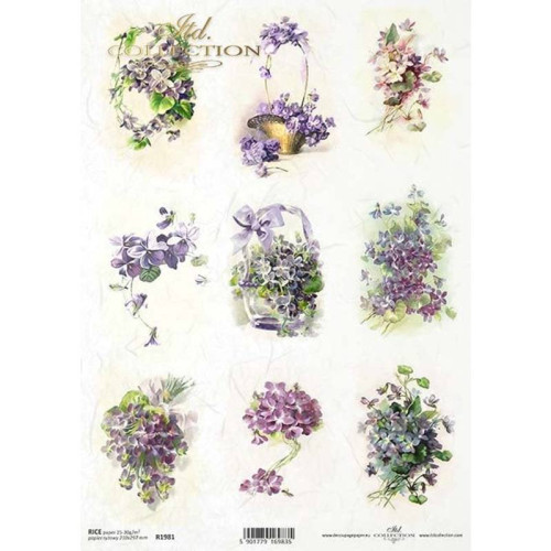 ITD COLLECTION DECOUPAGE RICE PAPER A4 - R1981