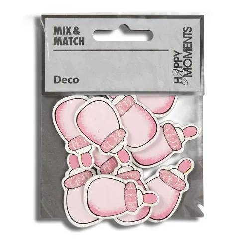 CREATIV WOODEN STICKERS 22-37 MM., 10 PCS. - BABY BOTTLES 1