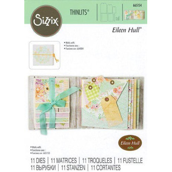 SIZZIX THINLITS DIES FOR CUTTING - CARD, WATERFALL AND TAG