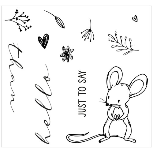 SIZZIX FRAMELITS ЩАНЦИ ЗА ИЗРЯЗВАНЕ И ПЕЧАТ - HELLO MOUSE