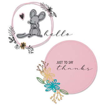 SIZZIX FRAMELITS ЩАНЦИ ЗА ИЗРЯЗВАНЕ И ПЕЧАТ - HELLO MOUSE