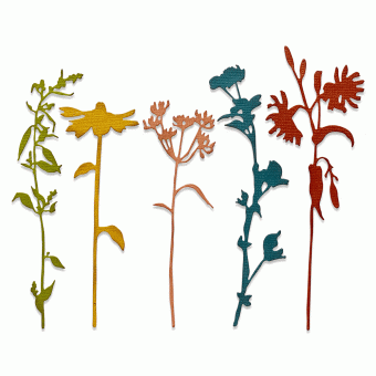 SIZZIX THINLITS ЩАНЦИ ЗА ИЗРЯЗВАНЕ - WILDFLOWER STEMS #3