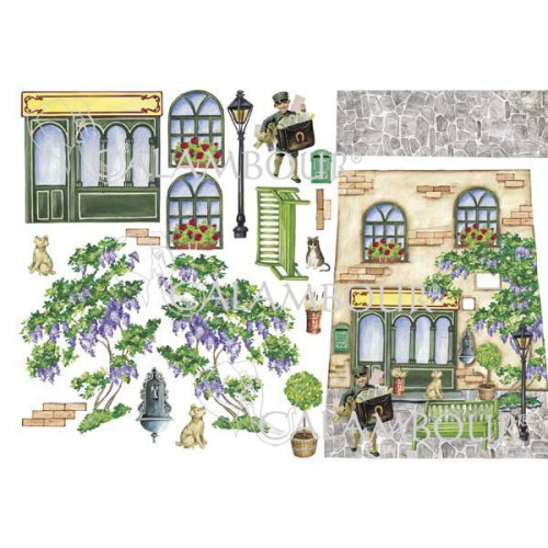 CALAMBOUR DECOUPAGE PAPER 48/33 CM - CO 09
