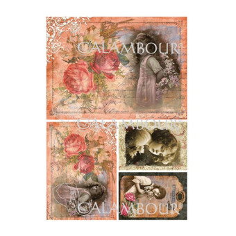 CALAMBOUR DECOUPAGE PAPER 48/33 CM - DGR 61