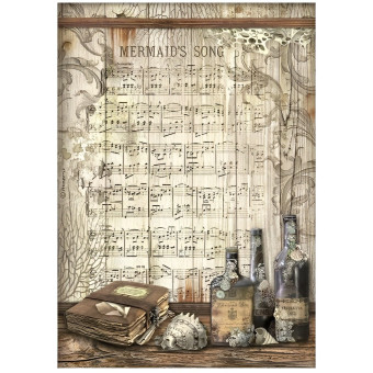 STAMPERIA SONGS OF THE SEA DECOUPAGE PAPER A4 - DFSA4814