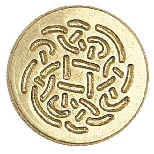 MANUSCRIPT DECORATIVE BRASS SEAL COIN MSH727CLB