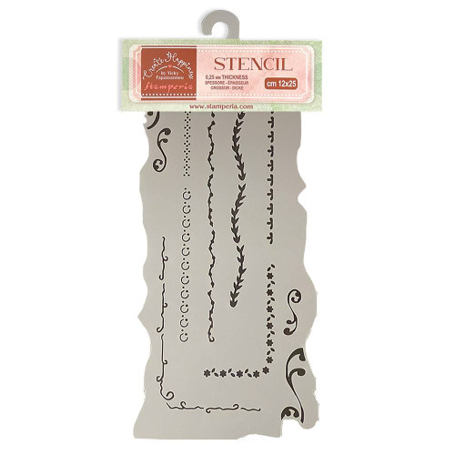 STAMPERIA MEDIA STENCIL - STENCIL 12 X 25 CM - KSTDL79