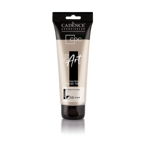 CADENCE ACRYLIC PAINT HEAVY BODY PRO ART 120 ML - PLATINIUM 518