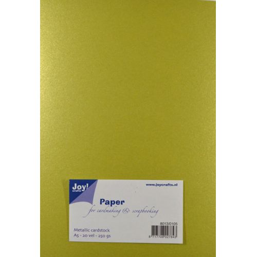 JOY CRAFTS ДИЗАЙНЕРСКИ МЕТАЛИК КАРТОН А5, 250 ГР - 8013/0105