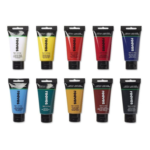 REEVES ACRYLIC PAINTS 10 COLORS X 75 ML-8349213