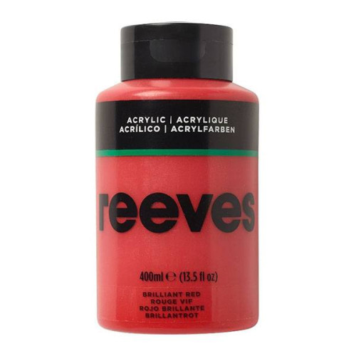 REEVES ACRYLIC PAINT 400 ML - BRILLIANT RED 8361230