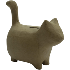 DECOPATCH THIN CAT MONEYBOX MADE OF PAPER MACHE - AC841C