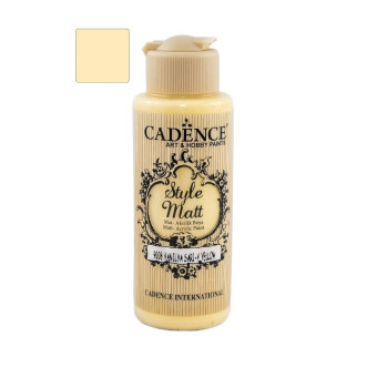 CADENCE АКРИЛНА БОЯ STYLE MATT 120 МЛ. - VANILLA YELLOW 9008
