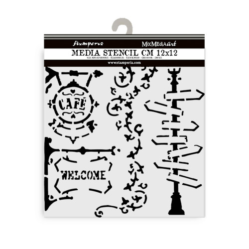 STAMPERIA ART OF TRAVELLING ШАБЛОН 12 Х 12 СМ - KSTDS - 08
