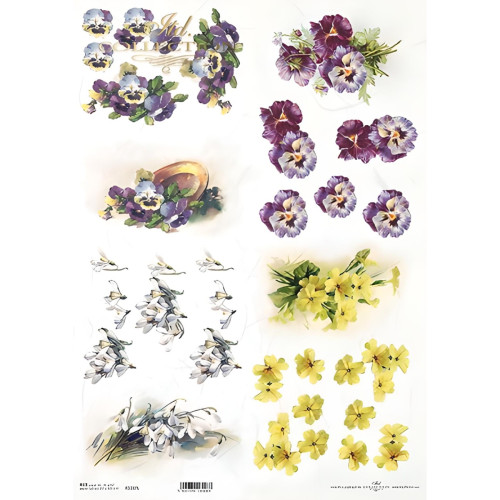 ITD COLLECTION DECOUPAGE RICE PAPER A3 - R1037L
