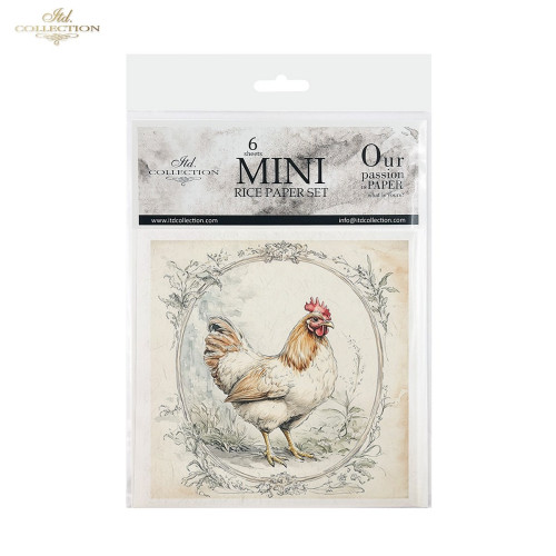 ITD COLLECTION MINI RICE PAPER SET 6PCS 14.8X14.8CM - RSM158