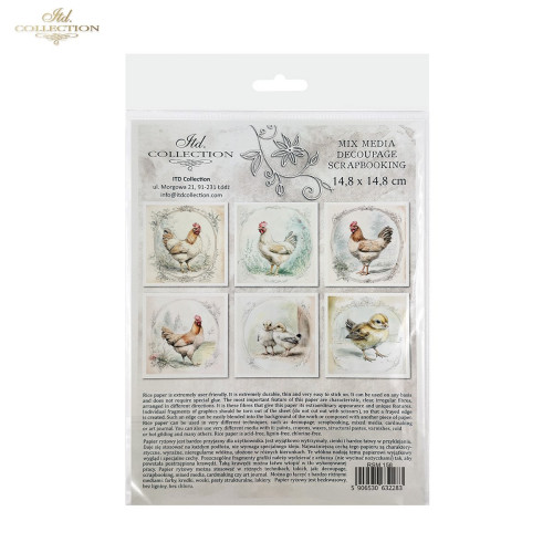 ITD COLLECTION MINI RICE PAPER SET 6PCS 14.8X14.8CM - RSM158