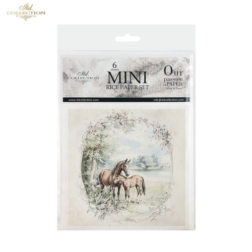 ITD COLLECTION MINI RICE PAPER SET 6PCS 14.8X14.8CM - RSM163