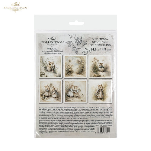 ITD COLLECTION MINI RICE PAPER К-КТ 6БР 14.8X14.8CM - RSM236