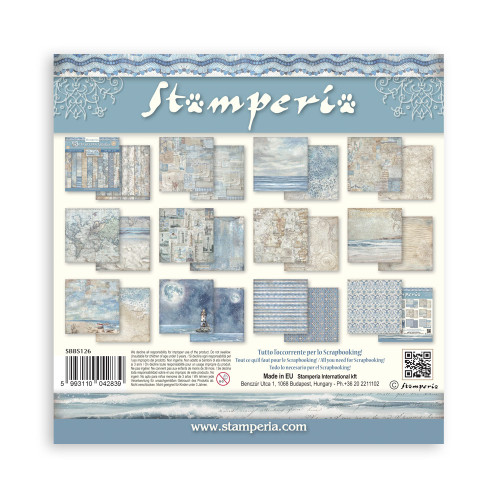 STAMPERIA SILENT SEA BLOCK OF PAPER 20.3/20.3 CM-SBBS126
