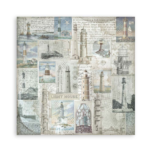 STAMPERIA SILENT SEA BLOCK OF PAPER 20.3/20.3 CM-SBBS126