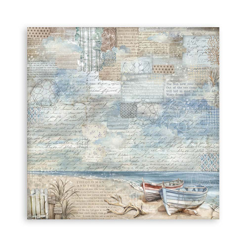 STAMPERIA SILENT SEA BLOCK OF PAPER 20.3/20.3 CM-SBBS126