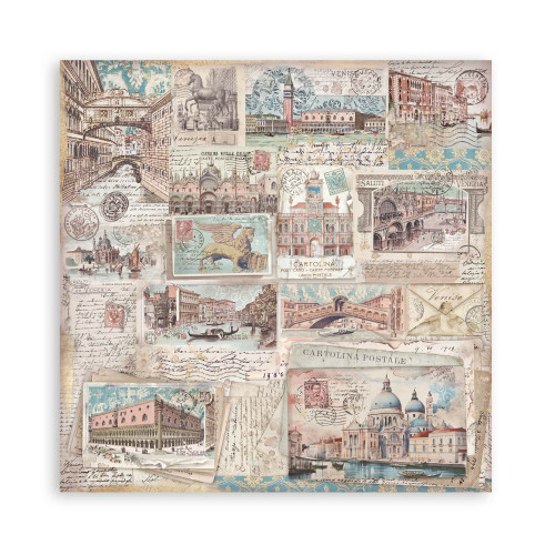 STAMPERIA VENICE BLOCK PAPER 20.3/20.3 CM-SBBS128
