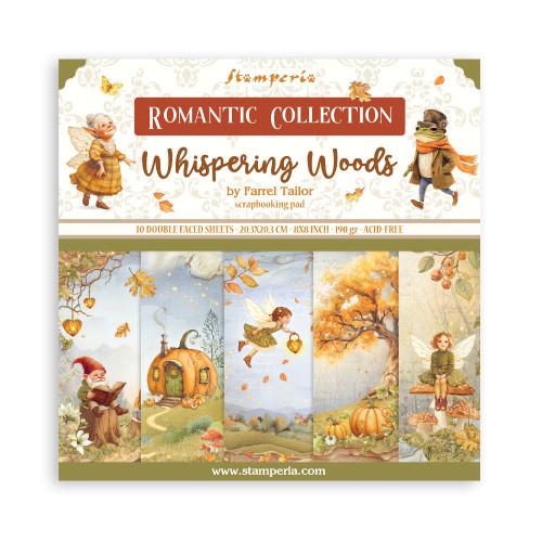 STAMPERIA WHISPERING WOODS БЛОКЧЕ ХАРТИЯ 20,3/20,3СМ-SBBS131